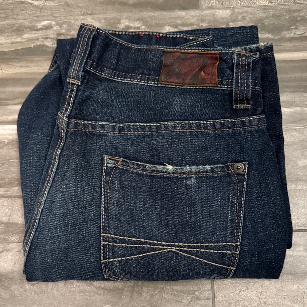 X2 Deep Indigo Straight Jeans